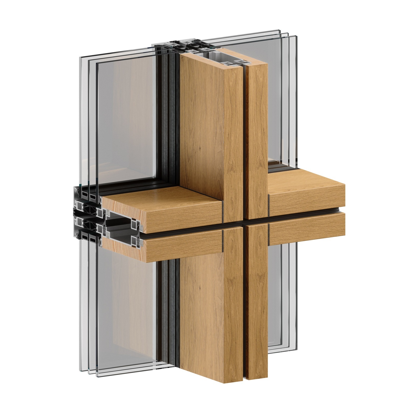 wood-aluminium high-rise element - facade New Gutmann: for buildings